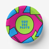 アーカラフルトレトロY2Kパーティー紙ボウル ペーパーボウル (正面)