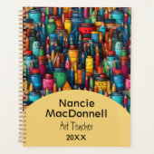 アーカラフルト先生漫画クレヨンのペンパターン プランナー手帳 (正面)