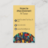 アーカラフルト先生漫画クレヨンのペンパターン 名刺 (裏面)