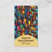 アーカラフルト先生漫画クレヨンのペンパターン 名刺 (正面)