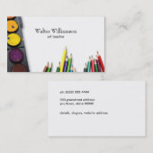 アーカラフルト先生絵を描と用品のデザイン 名刺 (正面/裏面)