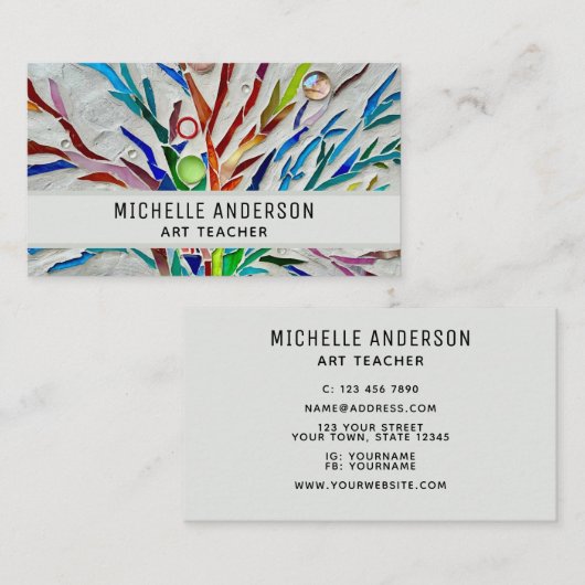 アーカラフルト先生 名刺 (正面/裏面)