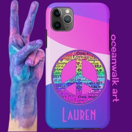 アーカラフルト愛と平和のサイン iPhone 11 PRO MAXケース