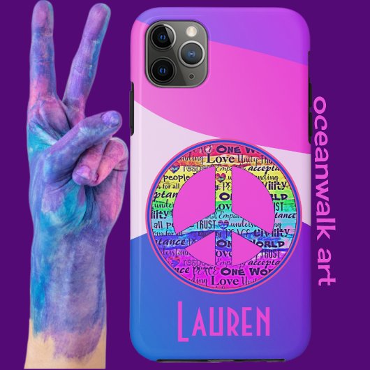 アーカラフルト愛と平和のサイン Case-Mate iPhoneケース