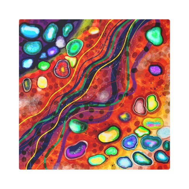 アーカラフルト抽象芸術 メタルプリント (正面)