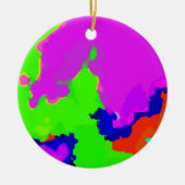 アーカラフルト数々のカラー抽象芸術スプラッシュユニーク セラミックオーナメント (正面)