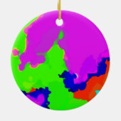 アーカラフルト数々のカラー抽象芸術スプラッシュユニーク セラミックオーナメント (裏面)