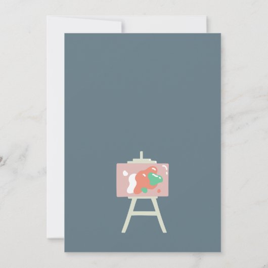 アーカラフルト絵を描ブラシ卒業 招待状 (裏面)