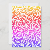 アーカラフルト絵画パーティーガール誕生日 サンキューカード (裏面)