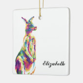 アーカラフルポップ・アートのトカンガロパーソナライズされた セラミックオーナメント (左)