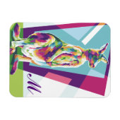 アーカラフルポップ・アートのトカンガロモノグラムの マグネット (横)