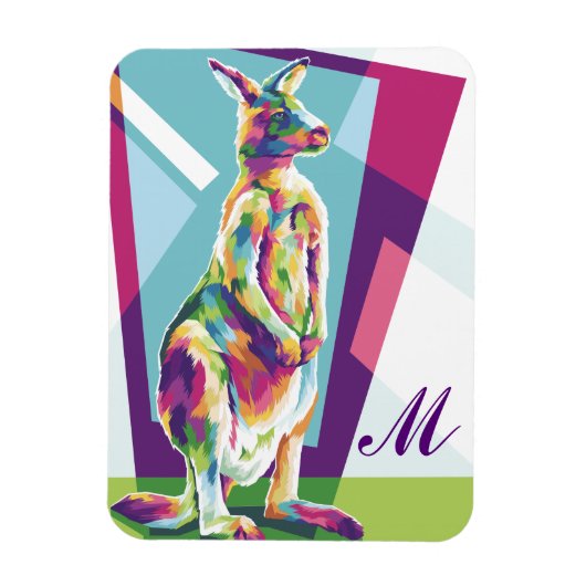 アーカラフルポップ・アートのトカンガロモノグラムの マグネット (縦)