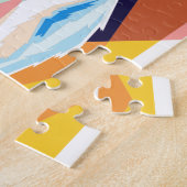 アーカラフルポップ・アートのトフランスのブルドッグ ジグソーパズル (側面)