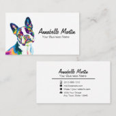 アーカラフルポップ・アートのトフランスのブルドッグ 名刺 (正面/裏面)