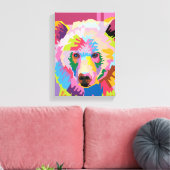 アーカラフルポップ・アートのトベアポートレート キャンバスプリント (インサイチュ (リビング))