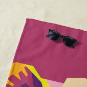 アーカラフルポップ・アートのトベアポートレート ビーチタオル (インサイチュ)