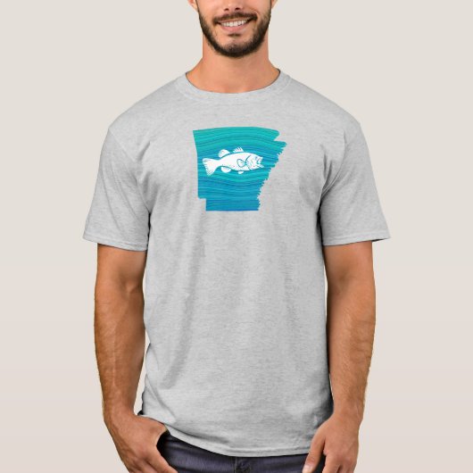 アーカンサスウェーブ魚釣り Tシャツ (正面)