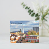 アーカンサスダウンタウンビュー，ファイエットビル ポストカード (スタンド正面)