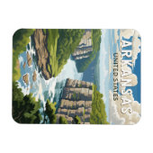 アーカンサストラベルアートヴィンテージ マグネット (横)