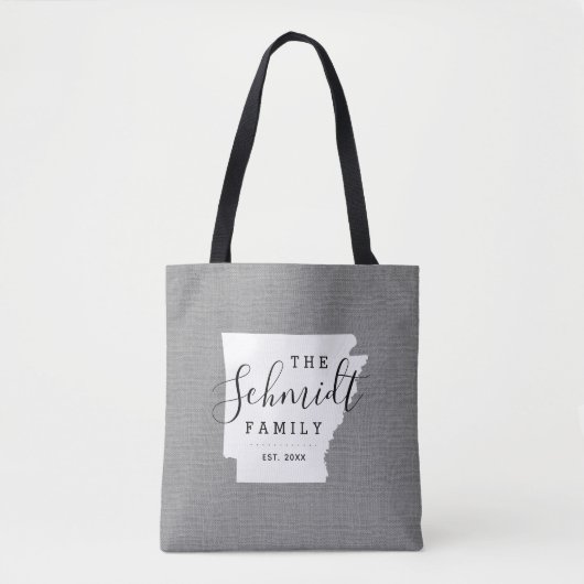 アーカンサスファミリーモノグラム州トートバッグ トートバッグ (正面)