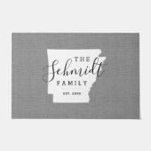 アーカンサスファミリーモノグラム州ドormat ドアマット (正面)