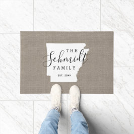 アーカンサスファミリーモノグラム州ドormat ドアマット