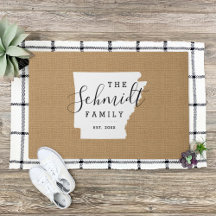 アーカンサスファミリーモノグラム州ドormat