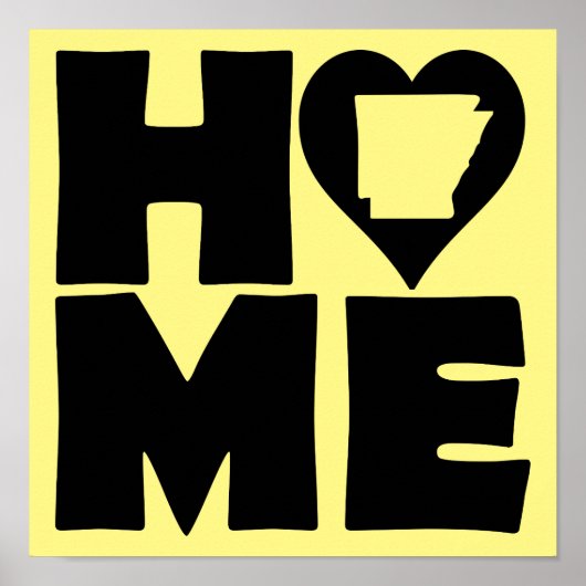 アーカンサスホームハート州ポスターサイン ポスター (正面)