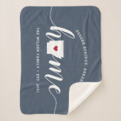 アーカンサスホーム州 パーソナライズされた シェルパブランケット (正面)