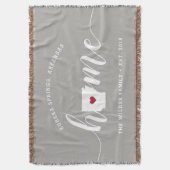 アーカンサスホーム州 パーソナライズされた スローブランケット (正面縦)