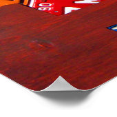 アーカンサスライセンスプレートマッププリント ポスター (角)