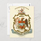 アーカンサスヴィンテージ旅行 – 腕の州コート ポストカード (正面/裏面)