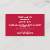 アーカンサン国旗、アーカンソー州旗 名刺 (裏面)