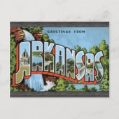 アーカンソーからの挨拶ヴィンテージ ポストカード (正面)