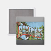 アーカンソーからの挨拶ヴィンテージ マグネット (正面/裏面)