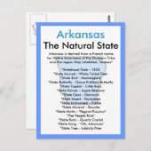 アーカンソーについて ポストカード (正面/裏面)