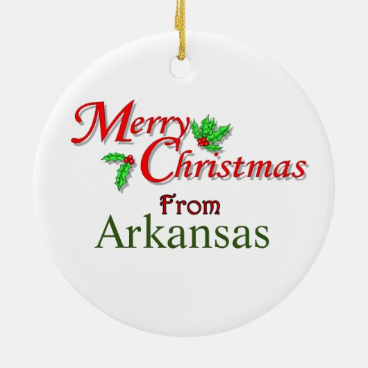 アーカンソーのクリスマスツリーのオーナメント セラミックオーナメント (裏面)