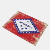 アーカンソーのグランジな旗 ドアマット (アングル)