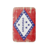 アーカンソーのグランジな旗 バスマット (正面縦)