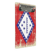 アーカンソーのグランジな旗 ミニクリップボード (アングル)
