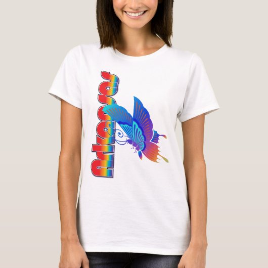 アーカンソーのバウハウスの蝶ワイシャツ Tシャツ (正面)
