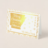 アーカンソーのメリークリスマス州写真 箔カード (正面)