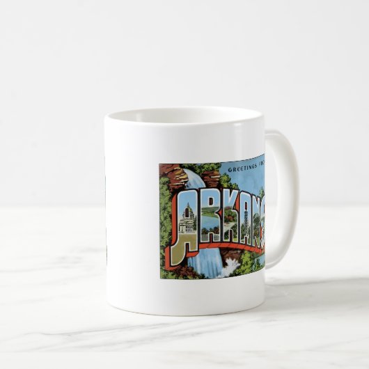 アーカンソーのヴィンテージからの挨拶 コーヒーマグカップ (正面右)