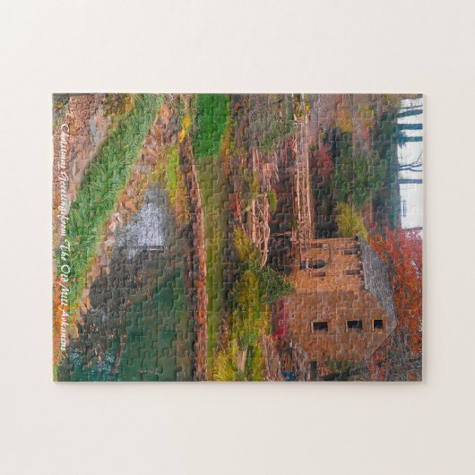 アーカンソーの古いミル。クリスマスの挨拶 ジグソーパズル (横)