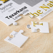 アーカンソーの地図のシルエット ジグソーパズル (側面)