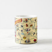 アーカンソーの地図マグカップ コーヒーマグカップ (中央)