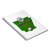 アーカンソーの地図、印章、州クォーフェイクト ノートブック (右側)