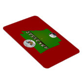 アーカンソーの地図、印章、州クォーフェイクト マグネット (右側)