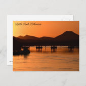 アーカンソーの夕焼けリトルロック ポストカード (正面/裏面)