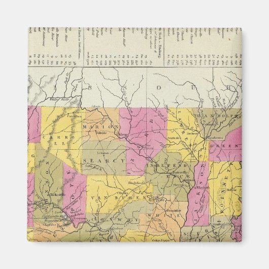 アーカンソーの新しい地図 マグネット (正面)